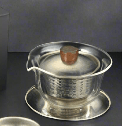 Elegant Glass and Titanium Gaiwan Tea