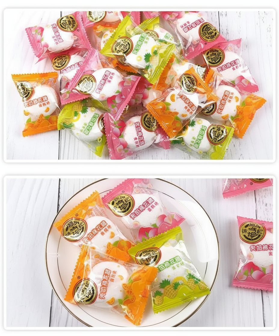 Xu Fu Ji Stuffed Cotton Candy — Soft Marshmallow Candy with Fruity Filling