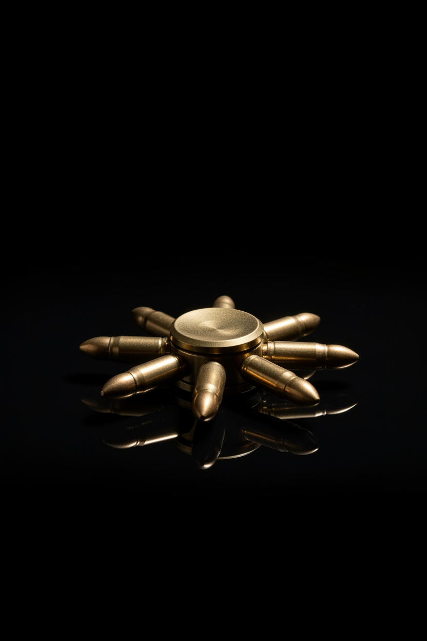 Brass bullet spinner EDC fidget spinner handcrafted — Gaba Tea House Bali