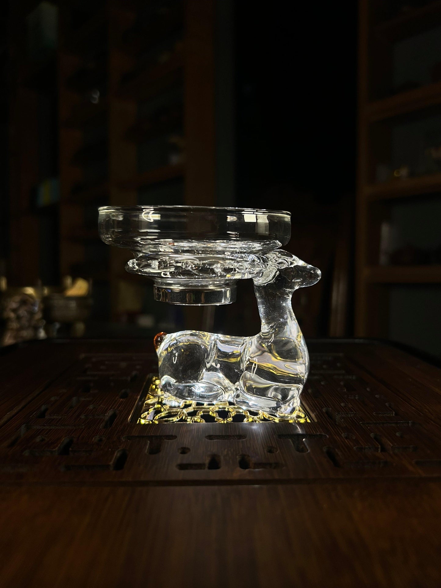 Sieve Glass w/deer holder - Gaba Tea House