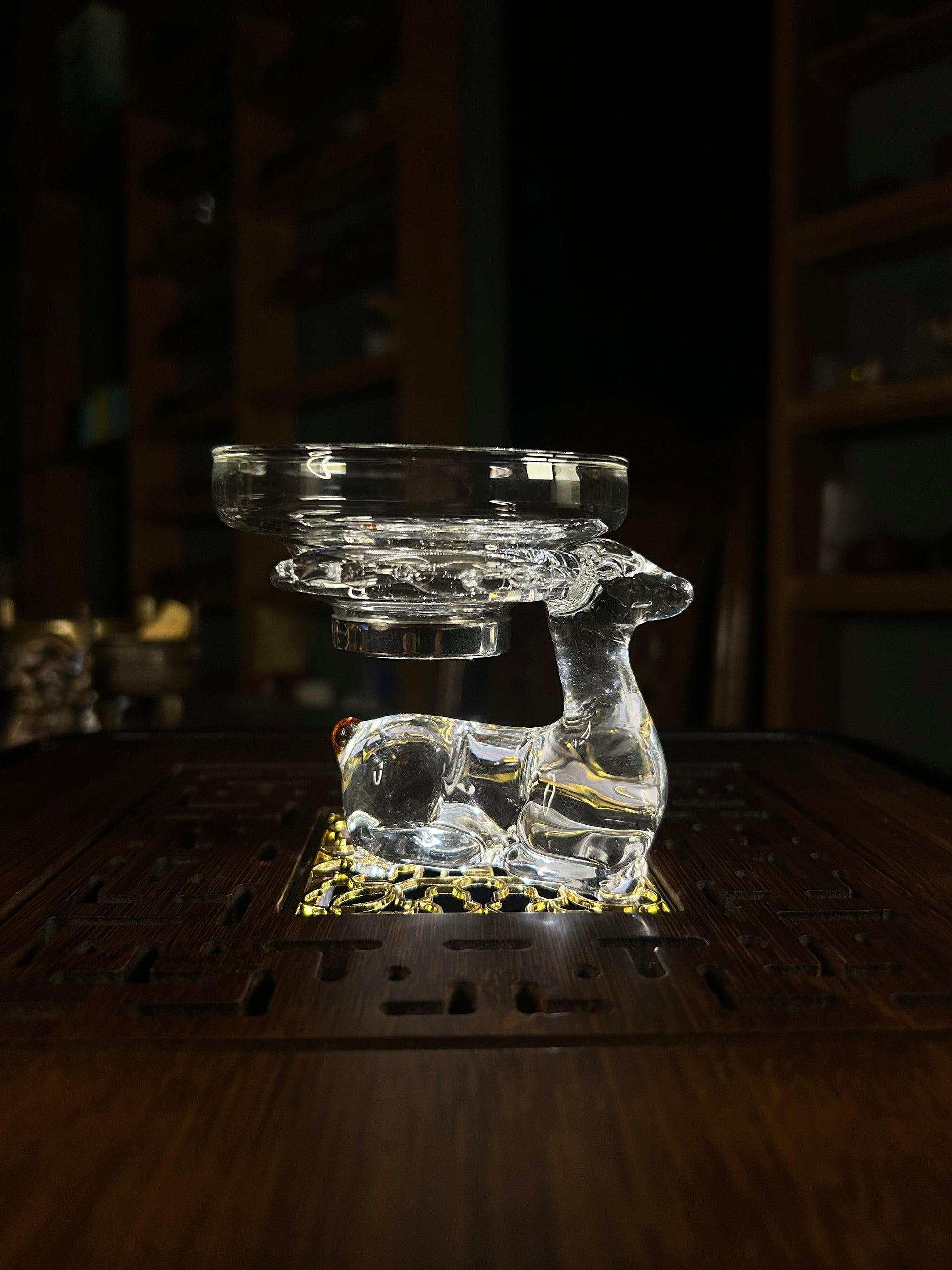 Sieve Glass w/deer holder - Gaba Tea House