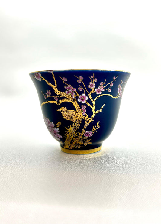 Blossom Symphony Porcelain Tea Cup Set (55ML) - Gaba Tea House