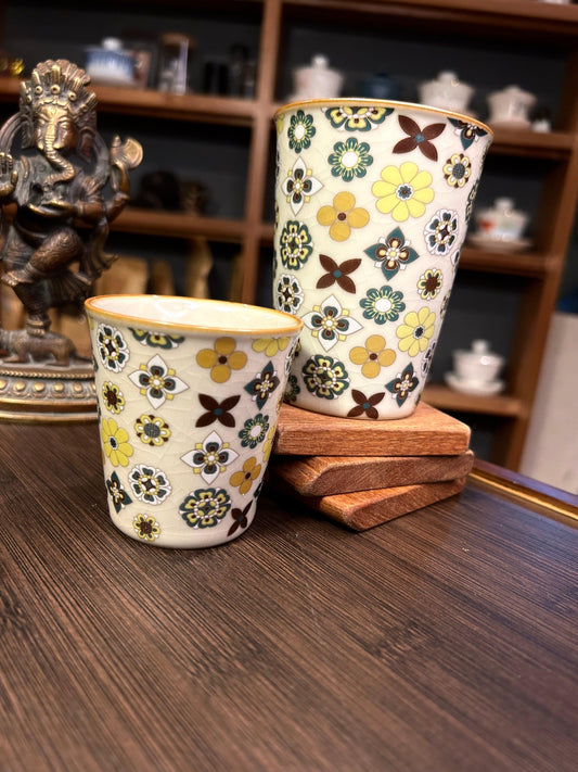 Design Cup 100ml/200ml "Graffic Flowers" - Gaba Tea House