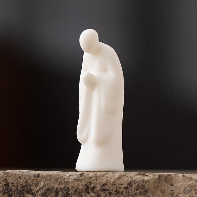 Elegant White Ceramic Buddha Statue – A Symbol of Serenity & Mindfulness