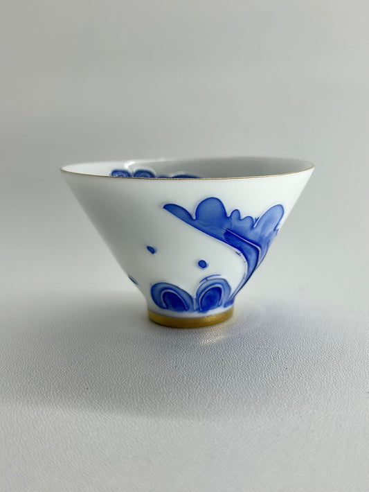 Piala Ceramic Blue Handpaint - Gaba Tea House