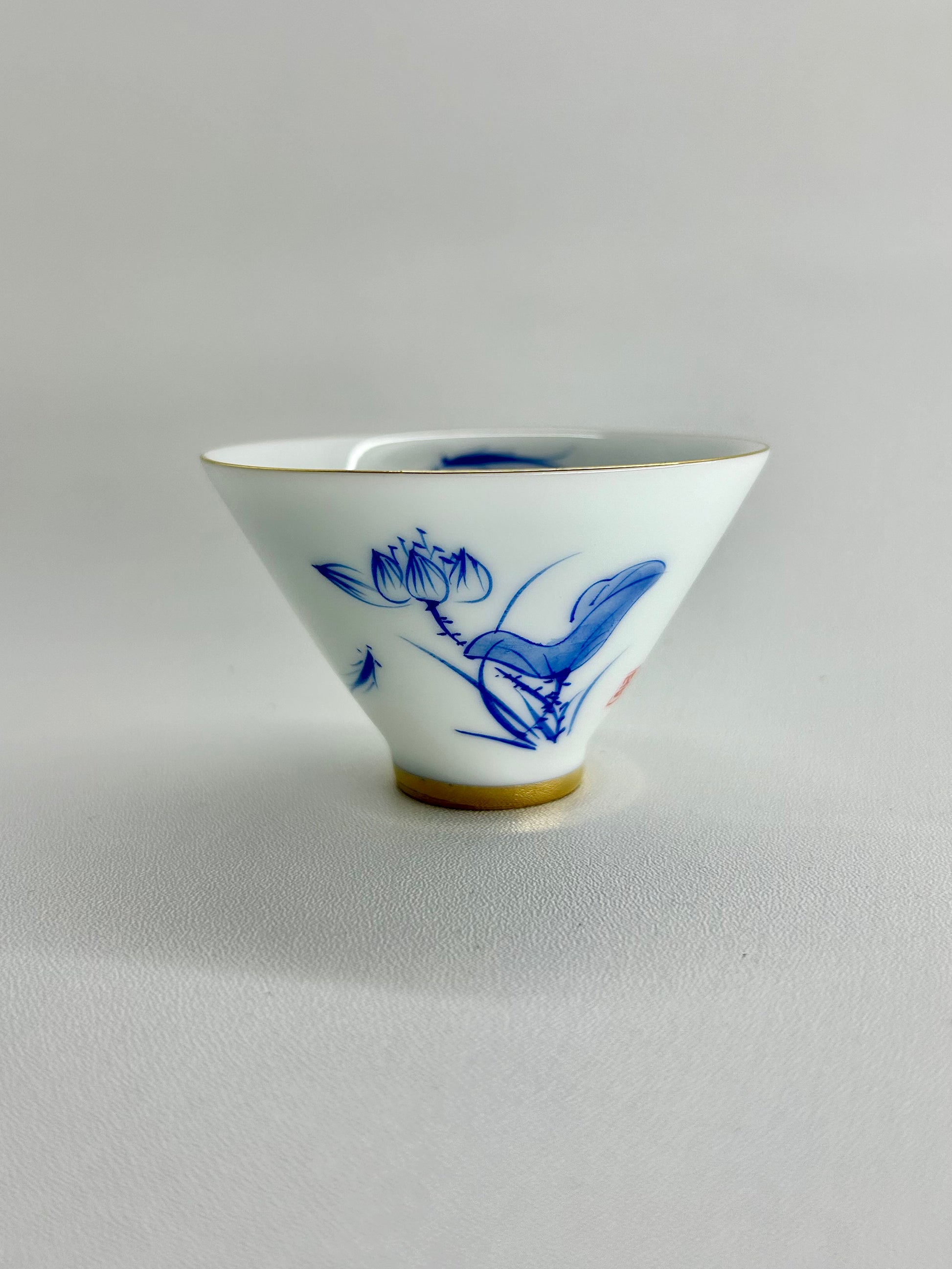 Piala Ceramic Blue Handpaint - Gaba Tea House
