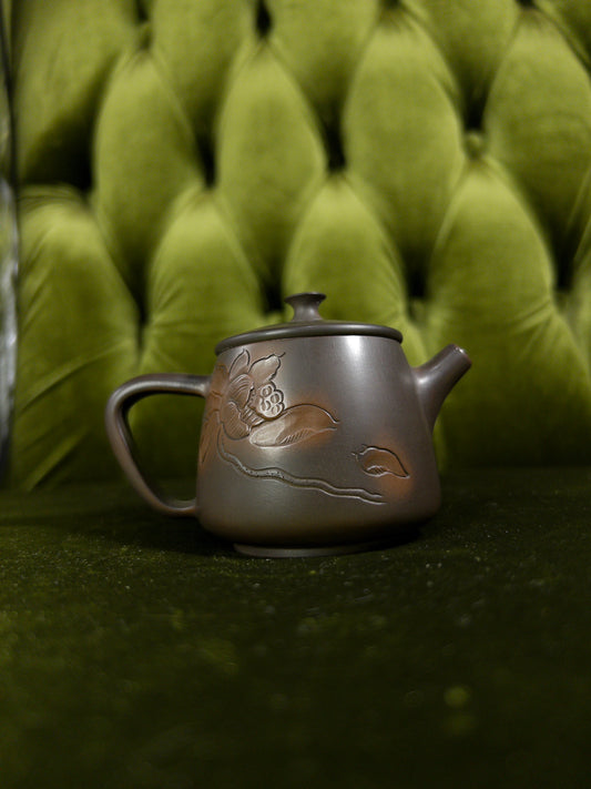 Orchid Whisper Teapot – 100 ml - Yixing zisha clay Teapot