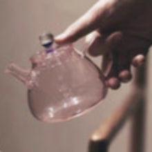 Elegant Pink Glass Teapot