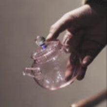 Elegant Pink Glass Teapot