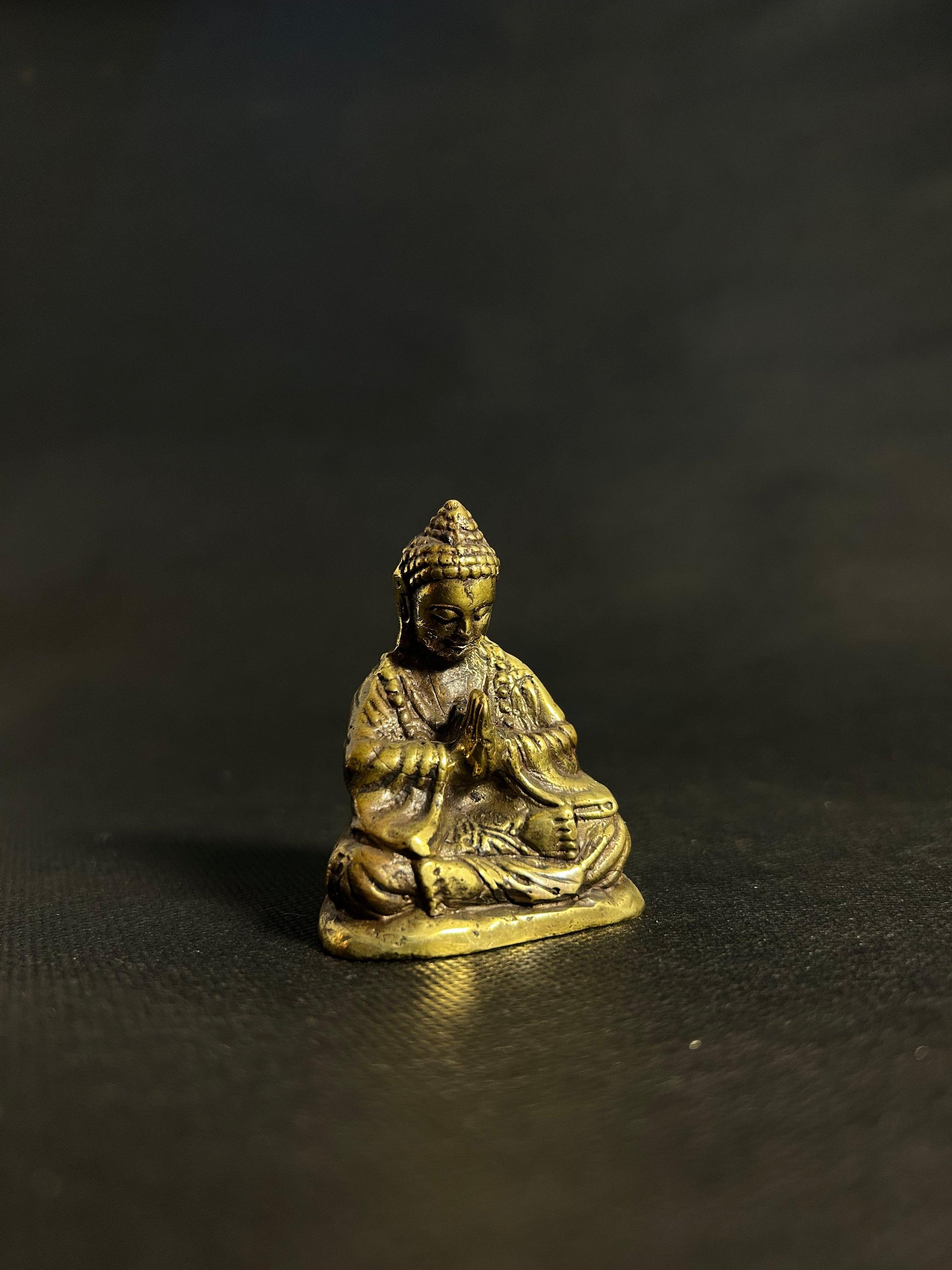 Golden Serenity Monk Figurine - Gaba Tea House