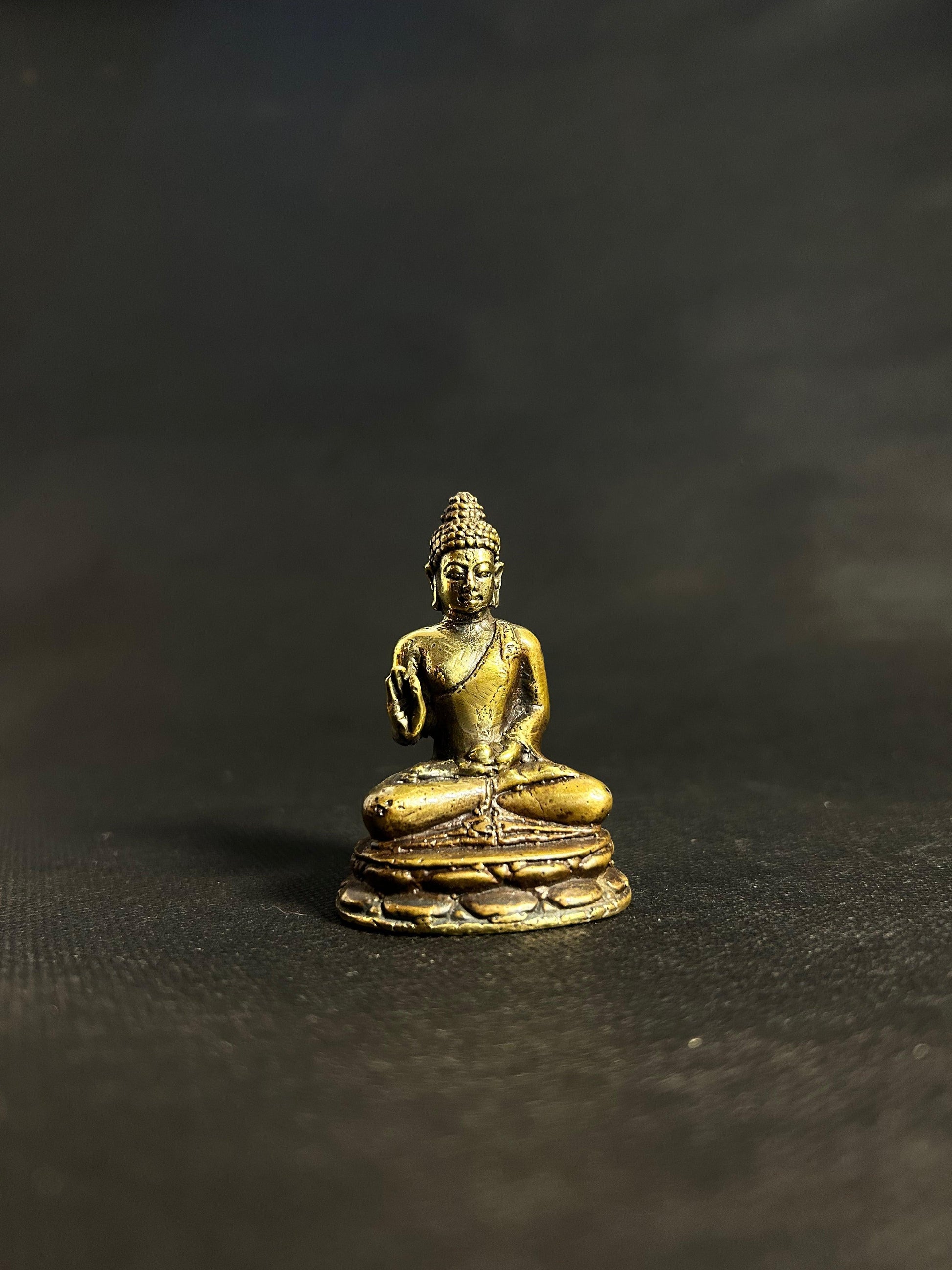 Golden Serenity Monk Figurine - Gaba Tea House
