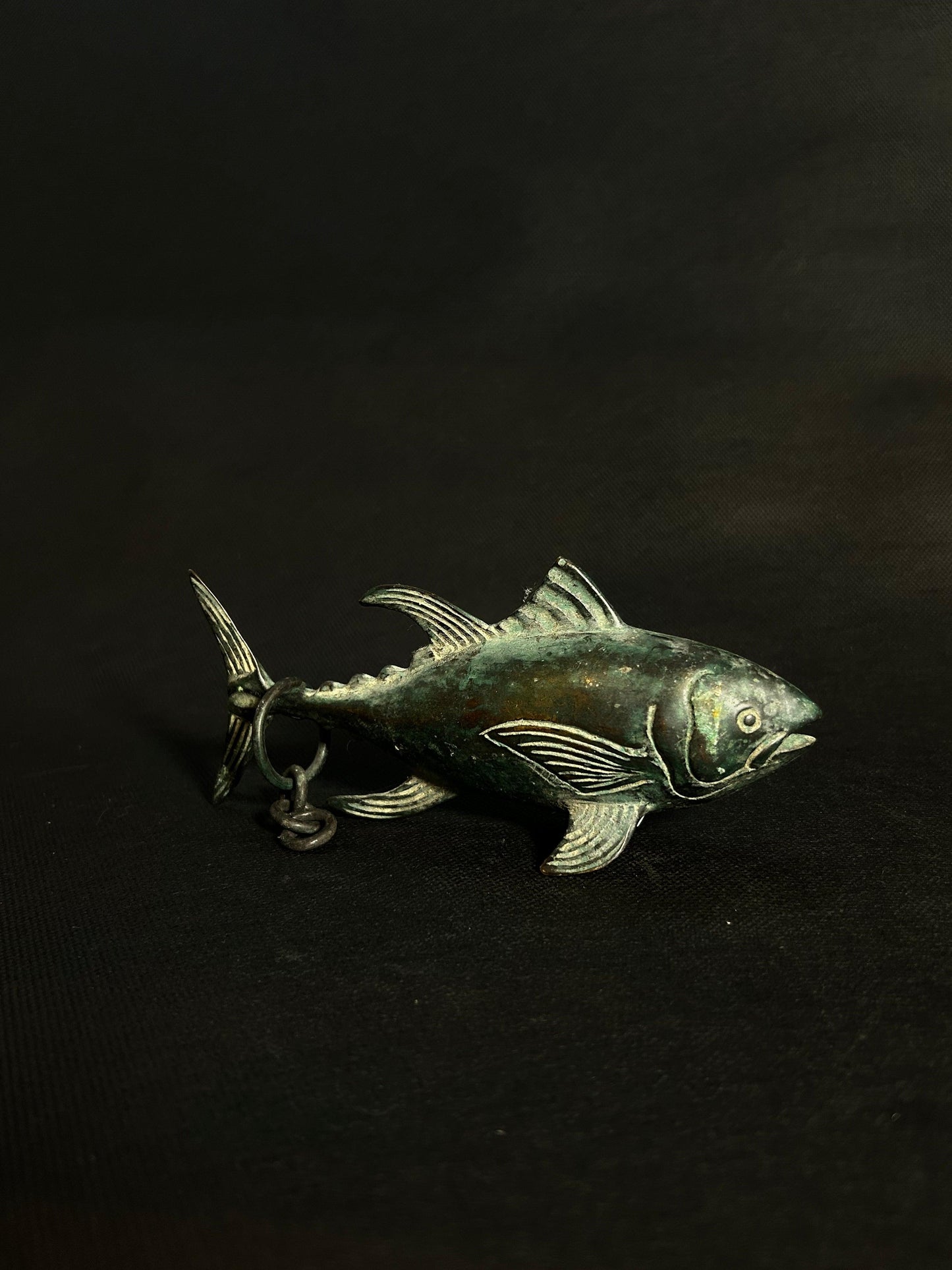 Verdant Tide Brass Fish Figurine - Gaba Tea House