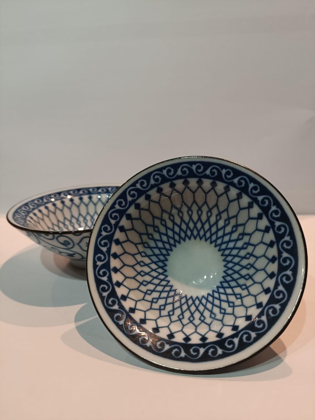 Piala Ceramic Blue Pattern - Gaba Tea House