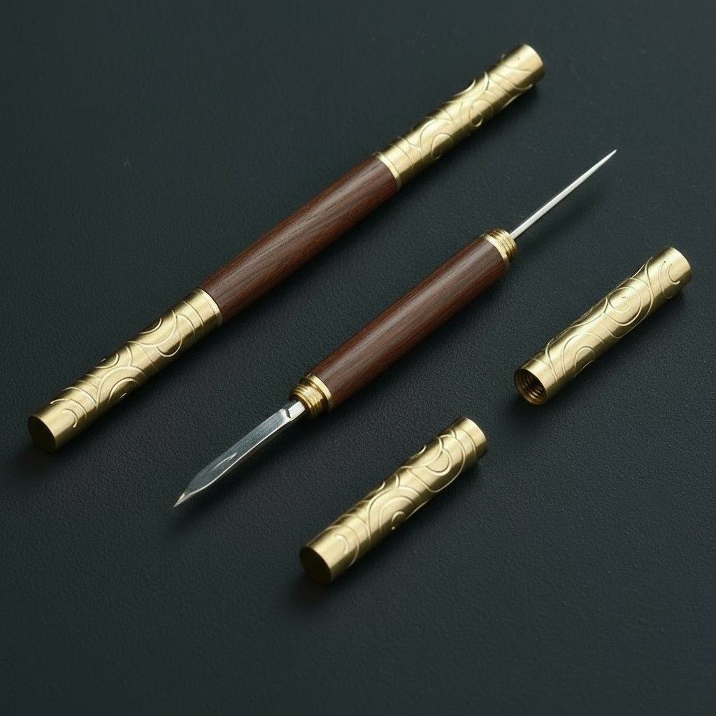 Ebony Needle — Puer Tea Knife with Ebony Handle