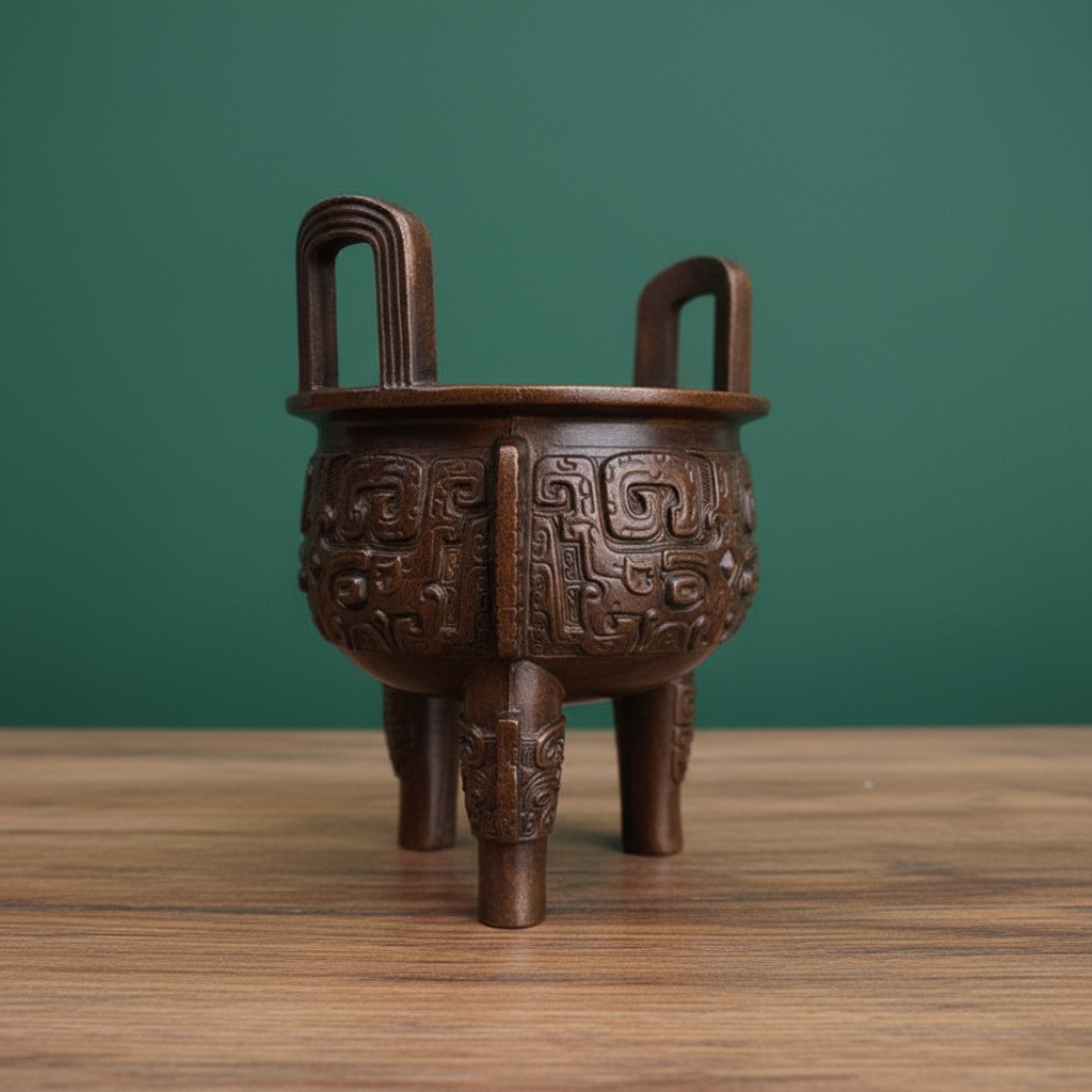 Ding of Ancestral Fire — Bronze Tripod Incense Burner