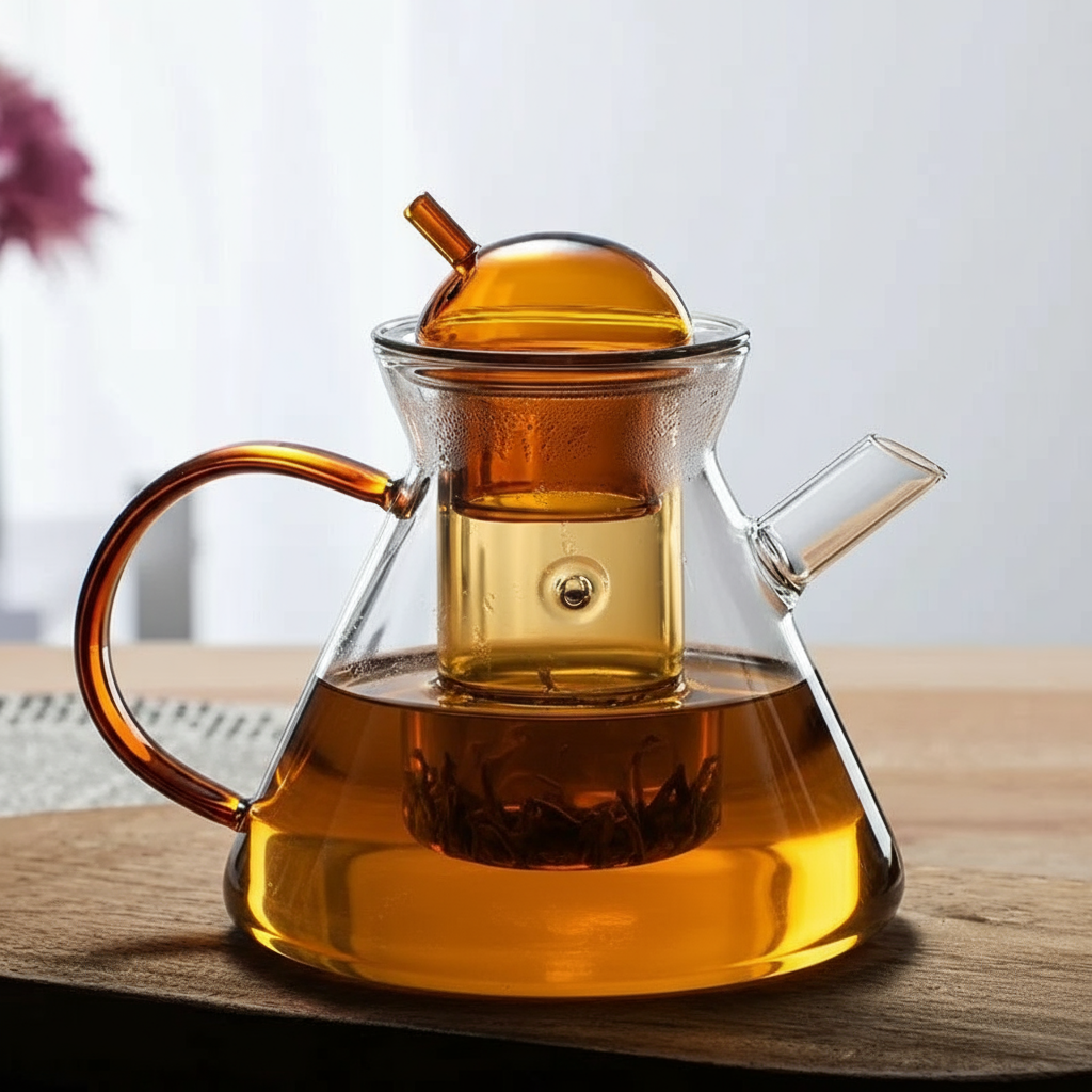 Scandinavian Glass Teapot — Borosilicate Brewing for Tea & Flower Infusions