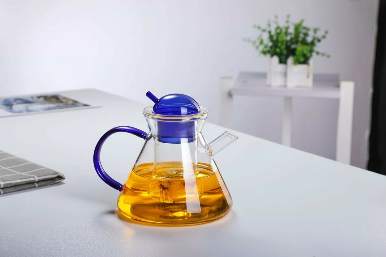Scandinavian Glass Teapot — Borosilicate Brewing for Tea & Flower Infusions