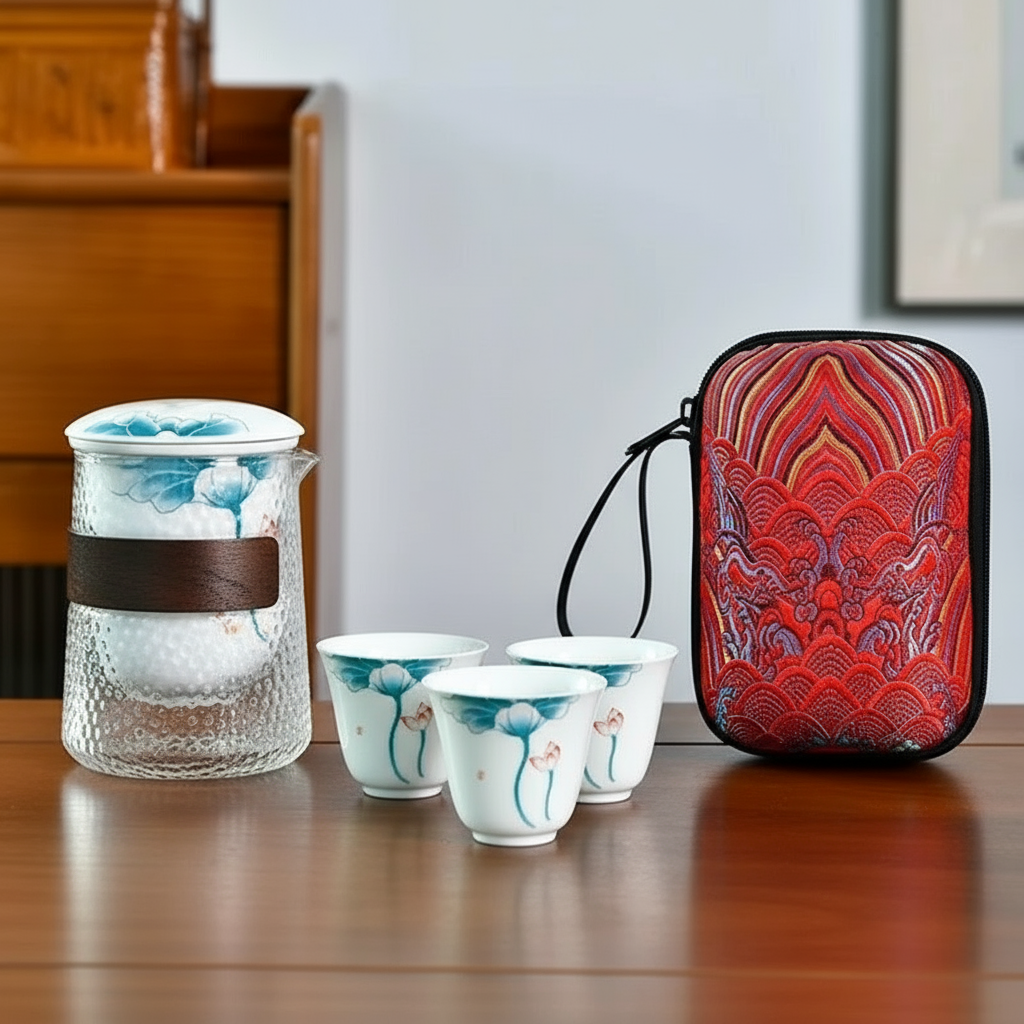 Travel Jade — Portable Jade Porcelain Tea Set