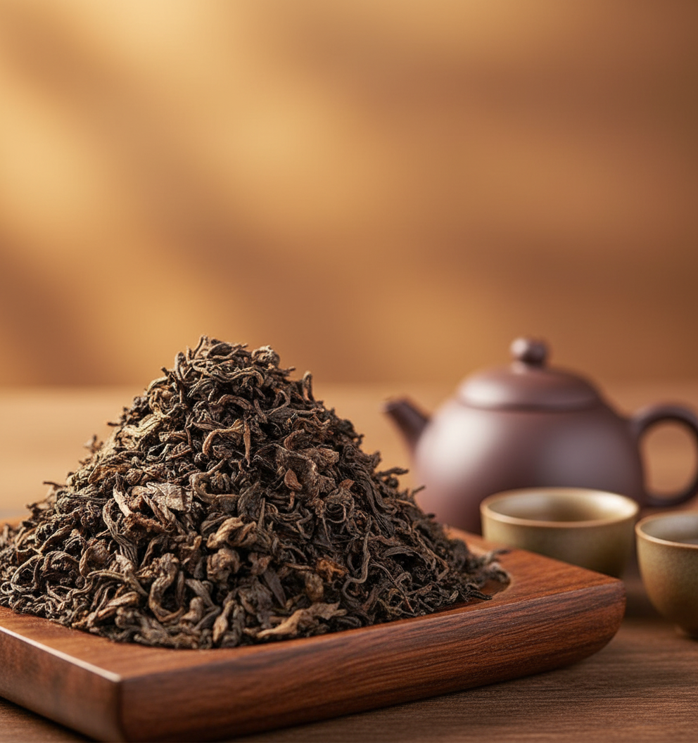 Lan Mei Shan Shu Puer 2011 aged ripe puer – Blue Plum Mountain Yunnan Gaba Tea House Bali