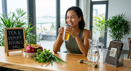 tea vs puffiness, wellness and tea rituals Bali