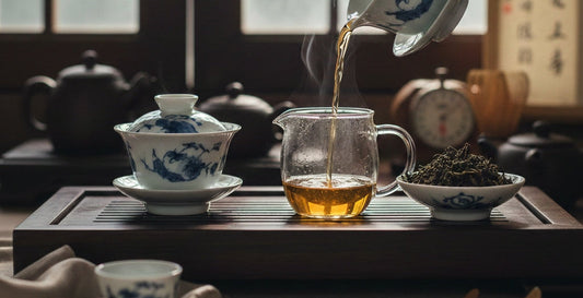 10 grams of loose-leaf tea in a measuring spoon