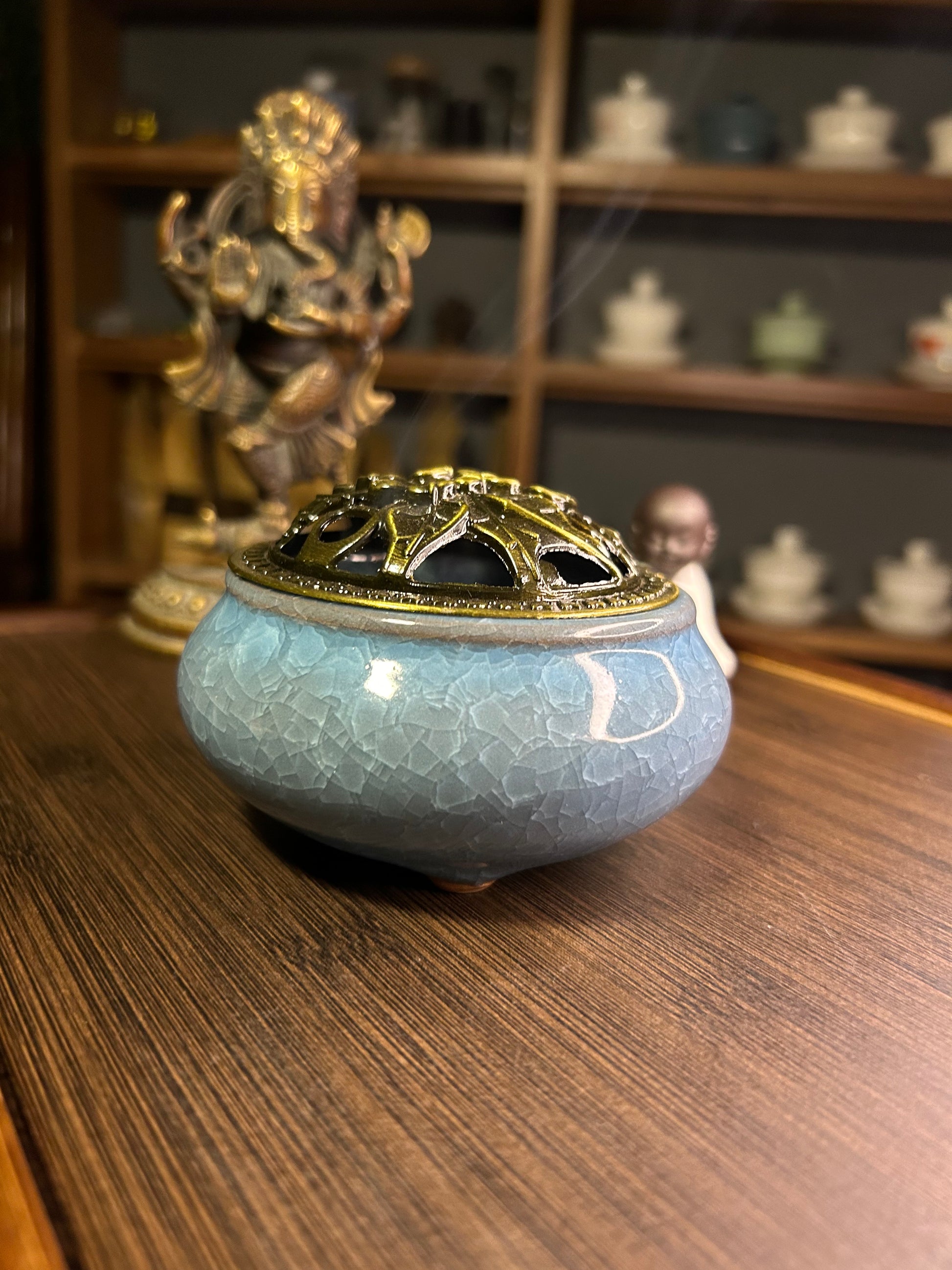 Incense Burner Blue - Gaba Tea House