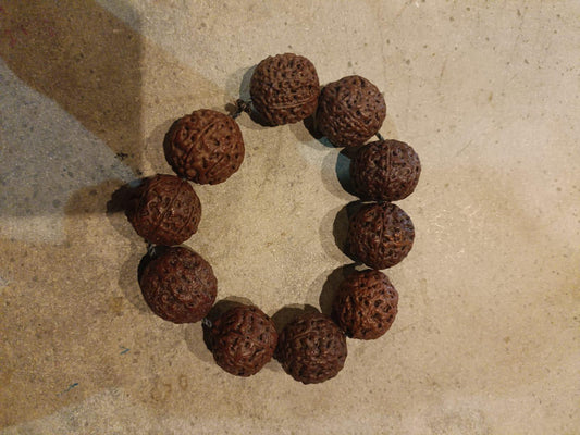 Rudraksha Bracelet of Natural Majesty - Gaba Tea House