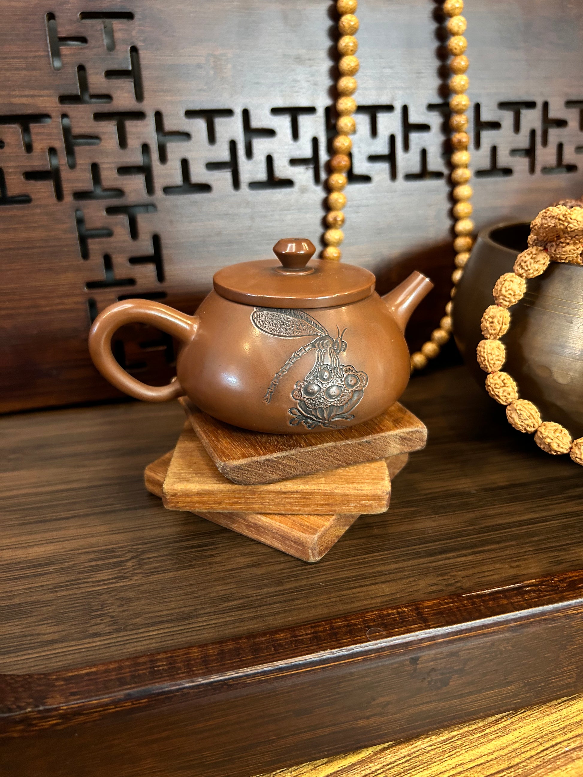 Dragonfly Tea Pot (Traditional clay tea pot ) no 21 - Gaba Tea House