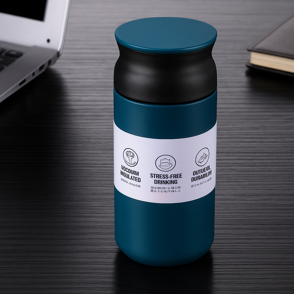Vacuum insulated tea and coffee bottles 500ml – black, red, blue, white, green colors, travel mug collection