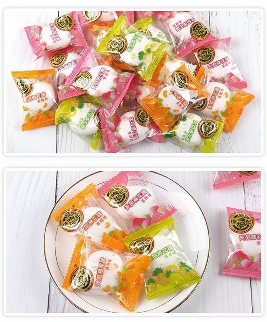 Xu Fu Ji Stuffed Cotton Candy — Soft Marshmallow Candy with Fruity Filling
