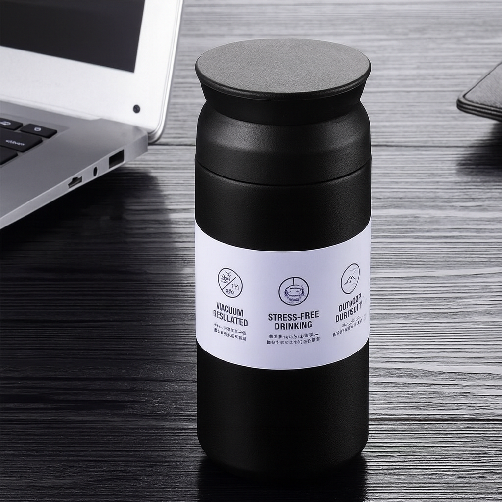 Vacuum insulated tea and coffee bottles 500ml – black, red, blue, white, green colors, travel mug collection