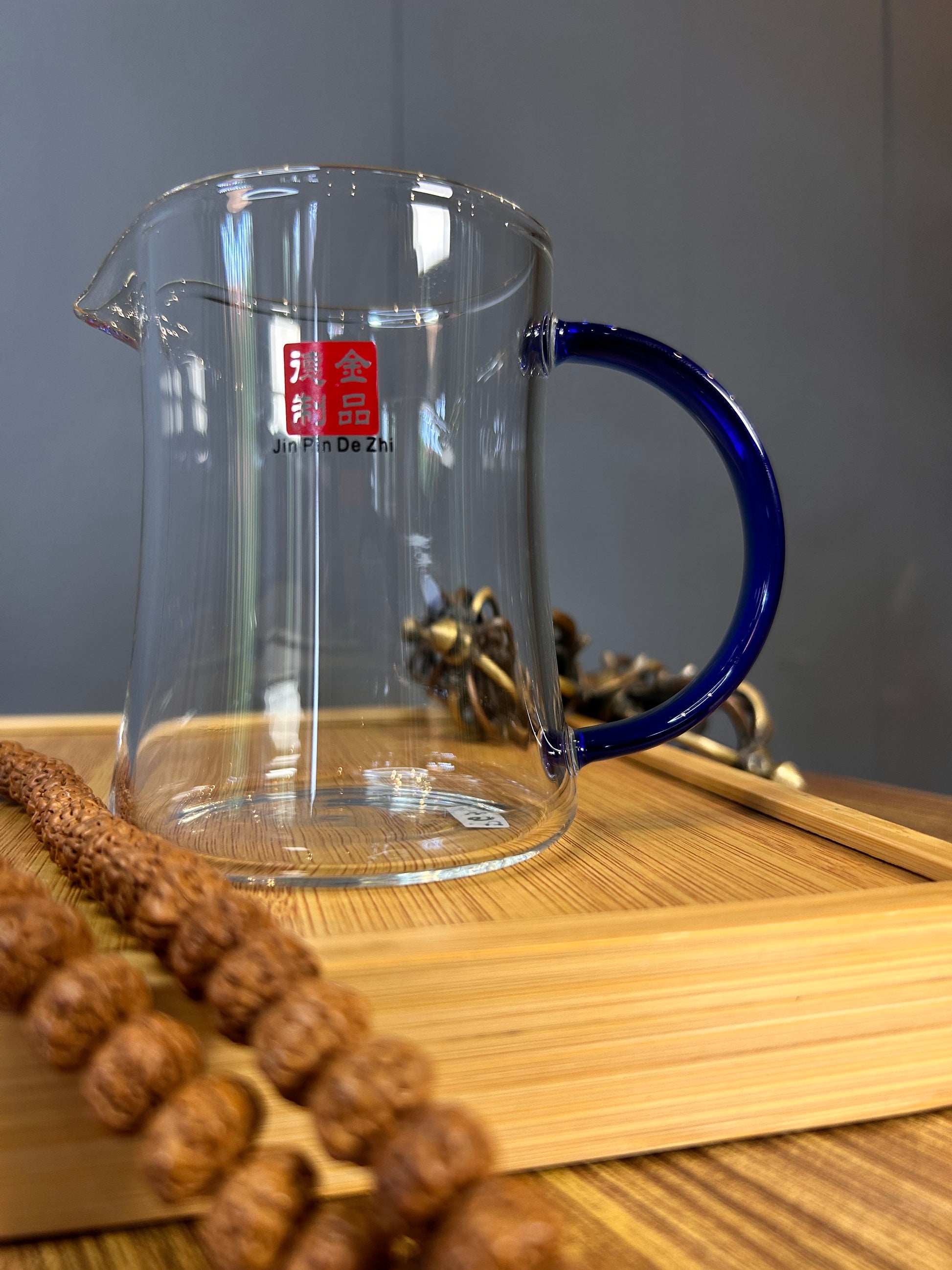 Cha Hai Jin Pin pitcher glass Blue - Gaba Tea House