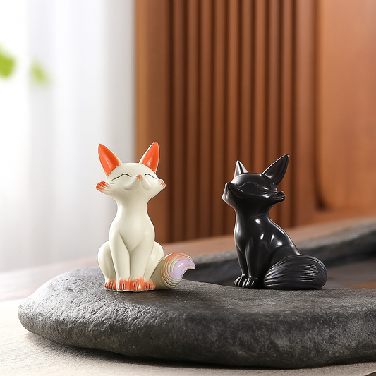 “Mystic Foxes” Tea Pets – Calm Spirits of the Tea Pet