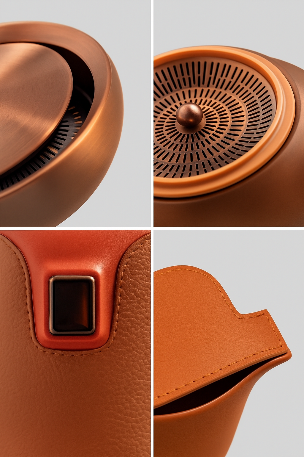 Elegant Tea Ceremony Set in Leather Cases