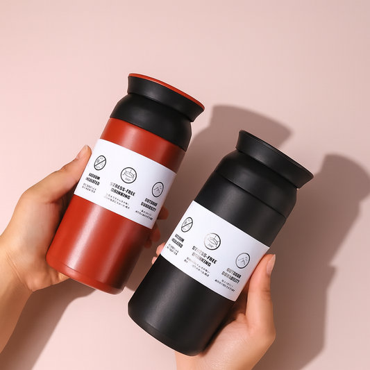 Vacuum insulated tea and coffee bottles 500ml – black, red, blue, white, green colors, travel mug collection