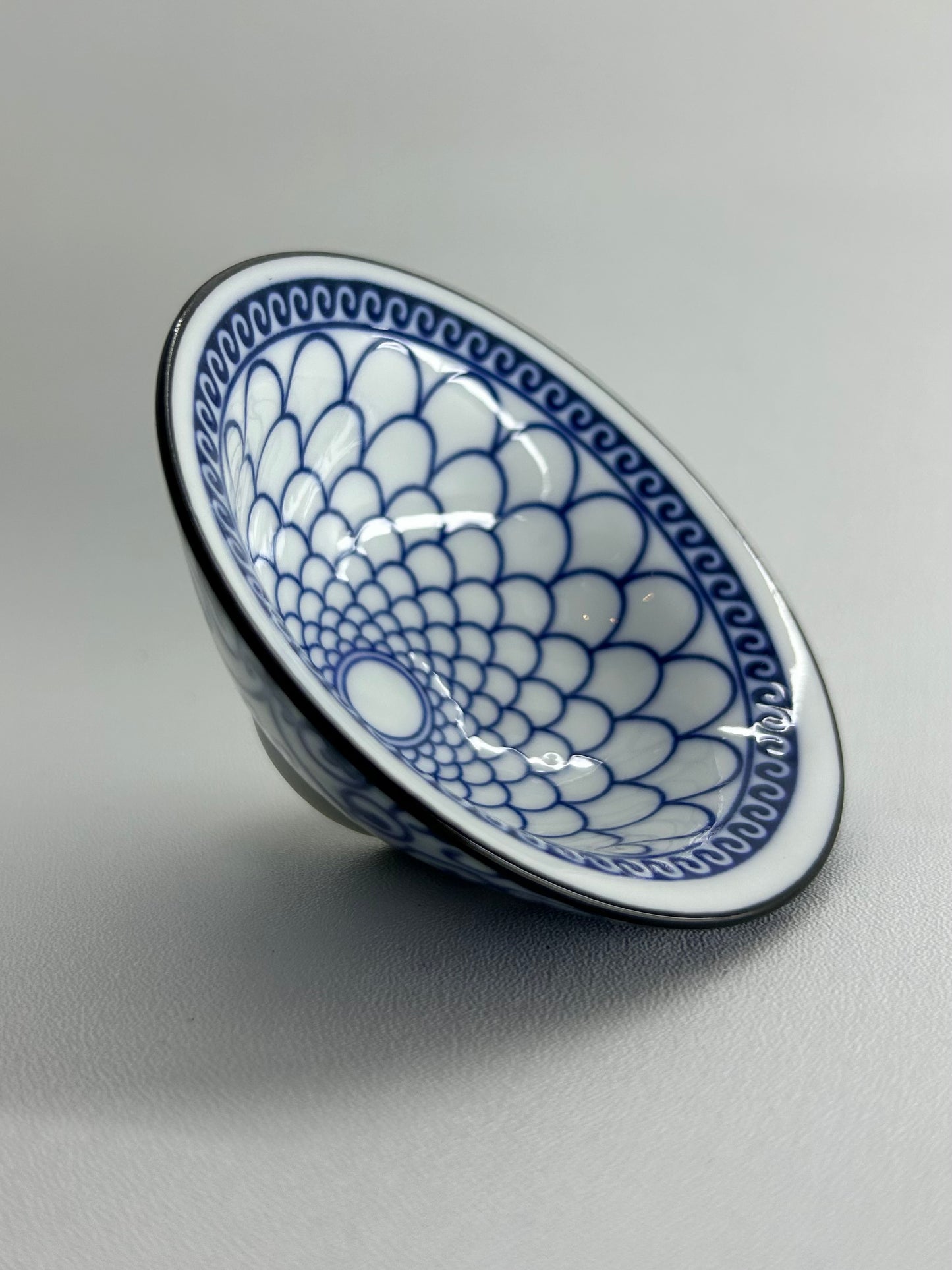 Piala Ceramic Blue Pattern