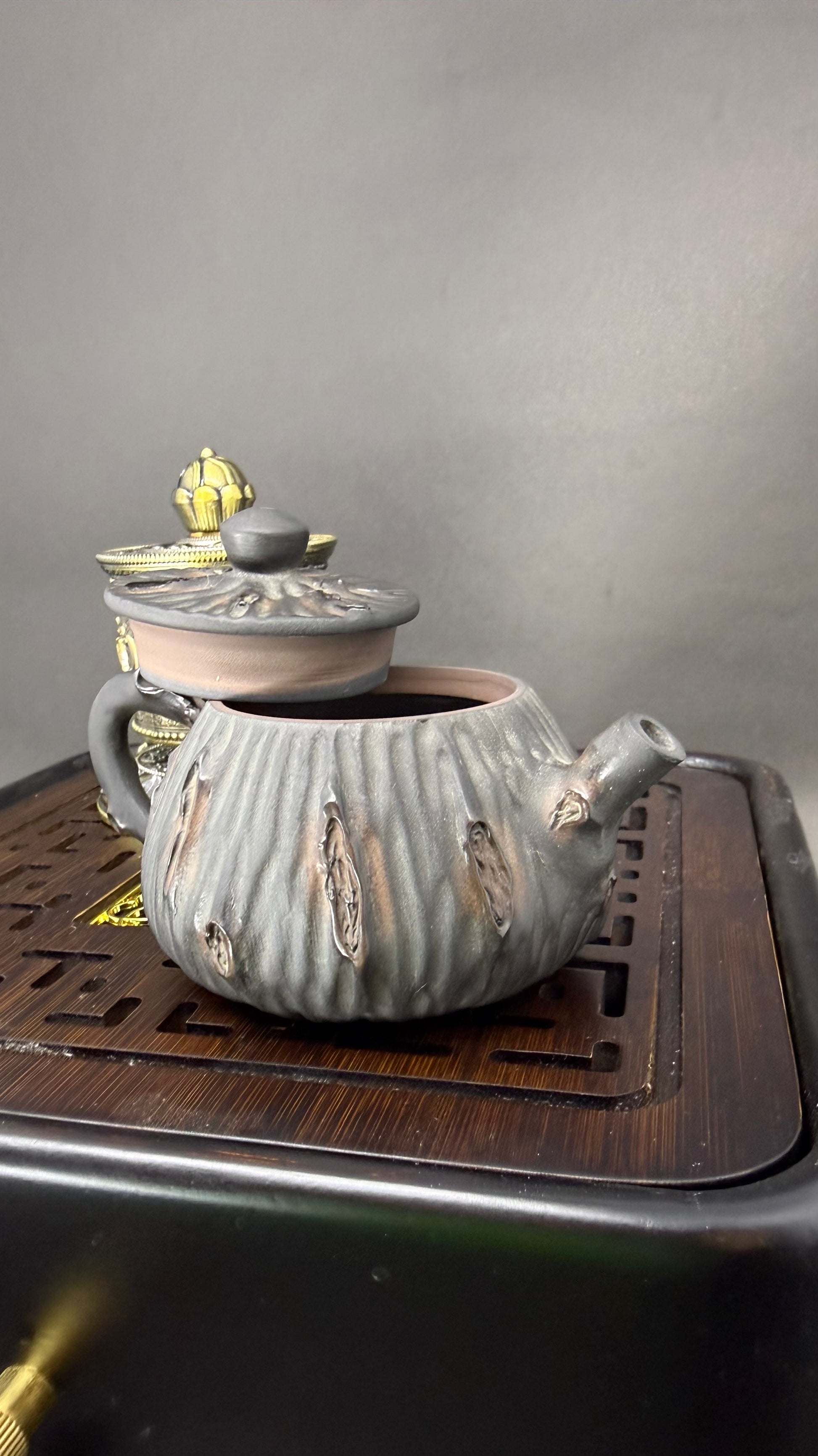 Medium size Yixing teapot for gongfu tea brewing