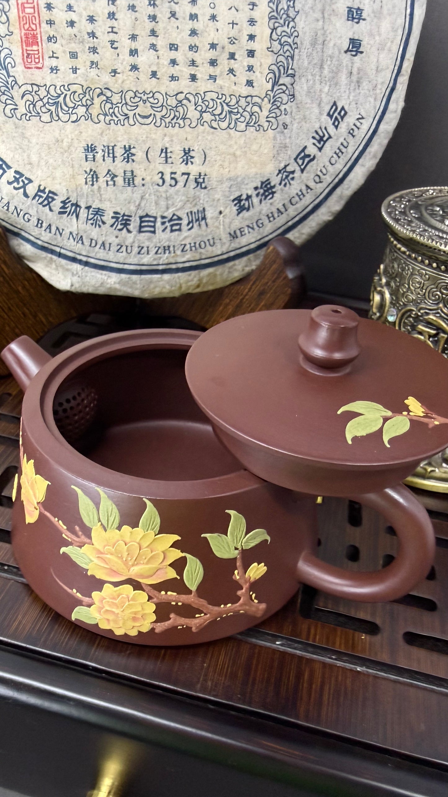 Orange Yixing teapot