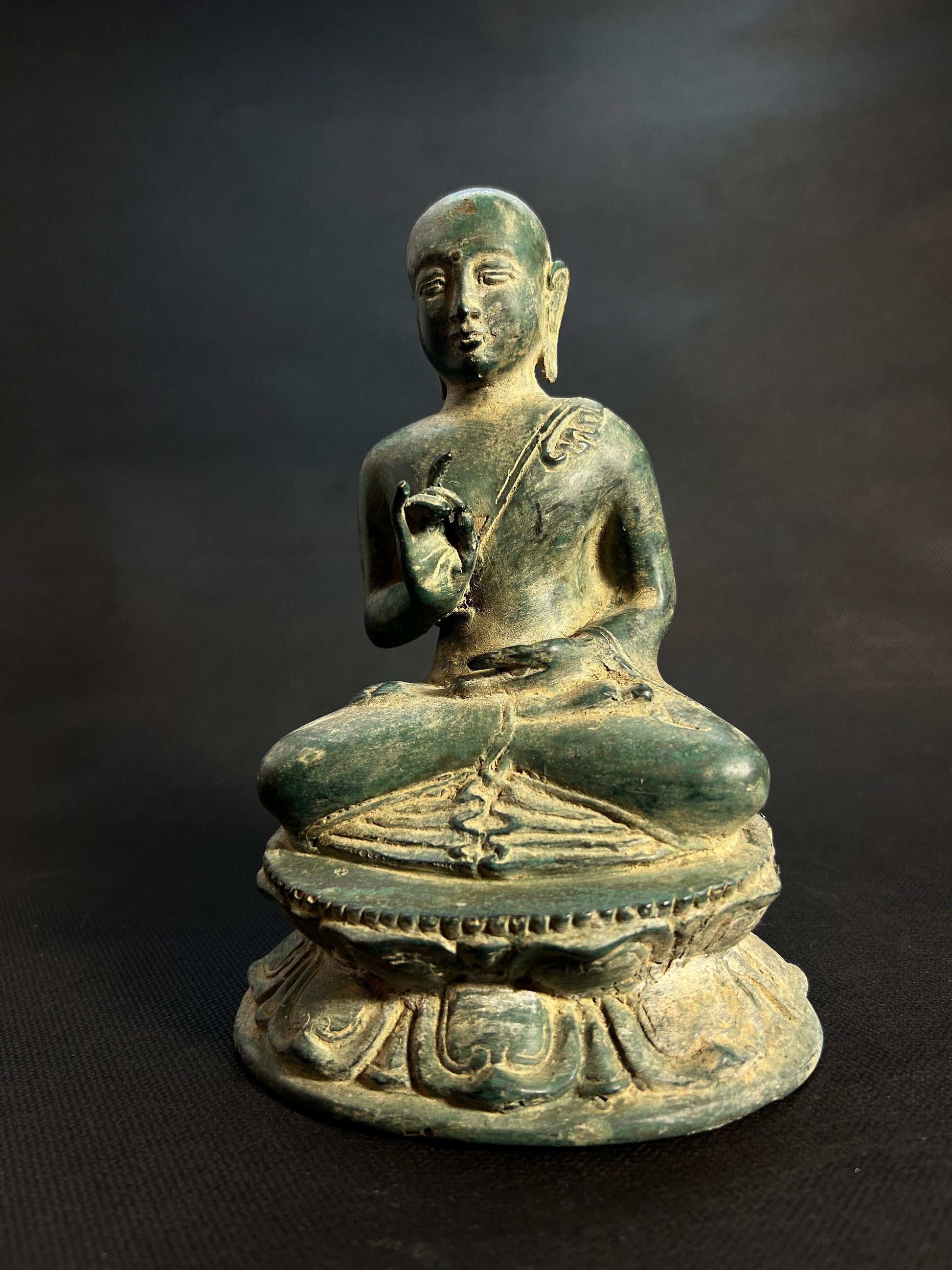 Ethereal Serenity - Antique Bronze Meditative Buddha - Gaba Tea House