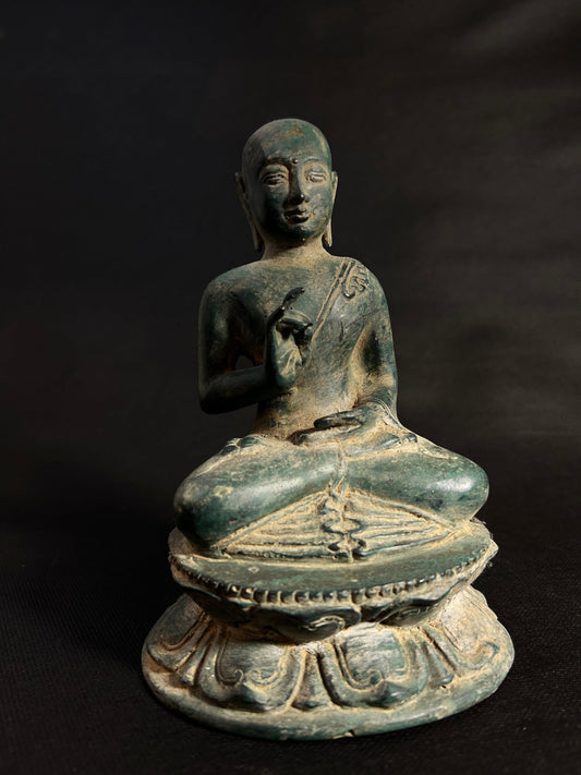 Ethereal Serenity - Antique Bronze Meditative Buddha - Gaba Tea House