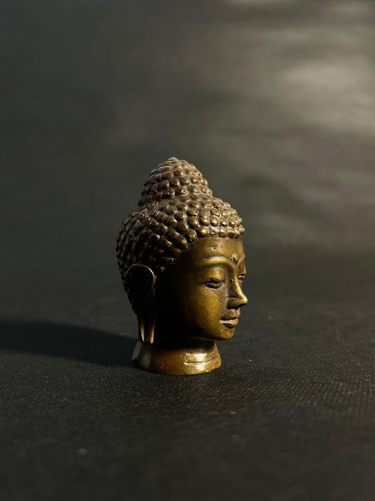 Serene Wisdom Buddha Head Figurine - Gaba Tea House