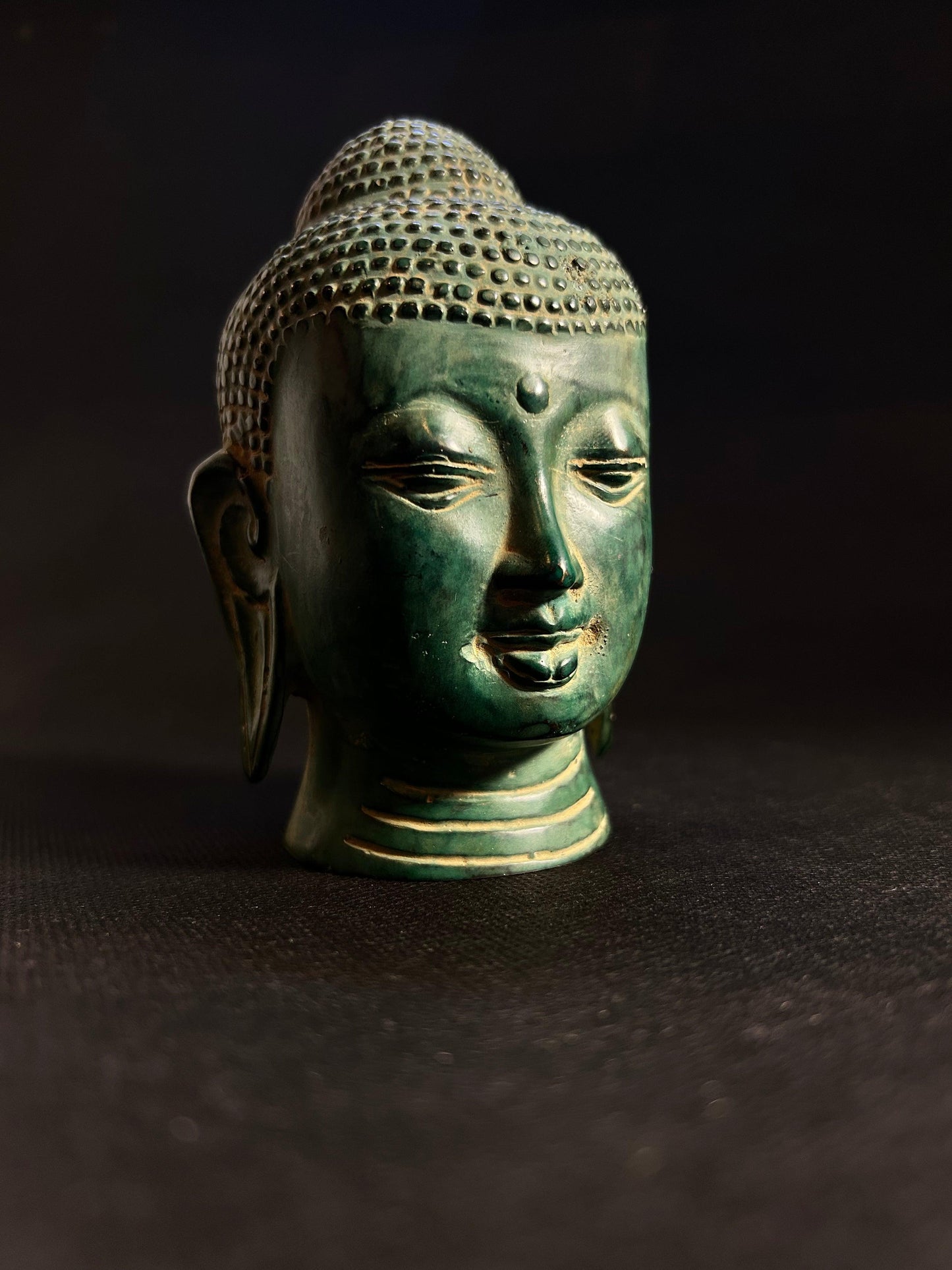 Tranquility Green Buddha Bust - Gaba Tea House