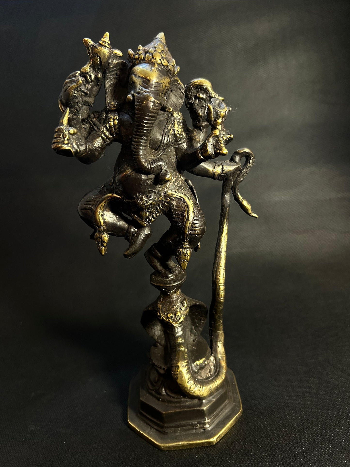 Dancing Divinity: The Ganesha Triumph Statue - Gaba Tea House