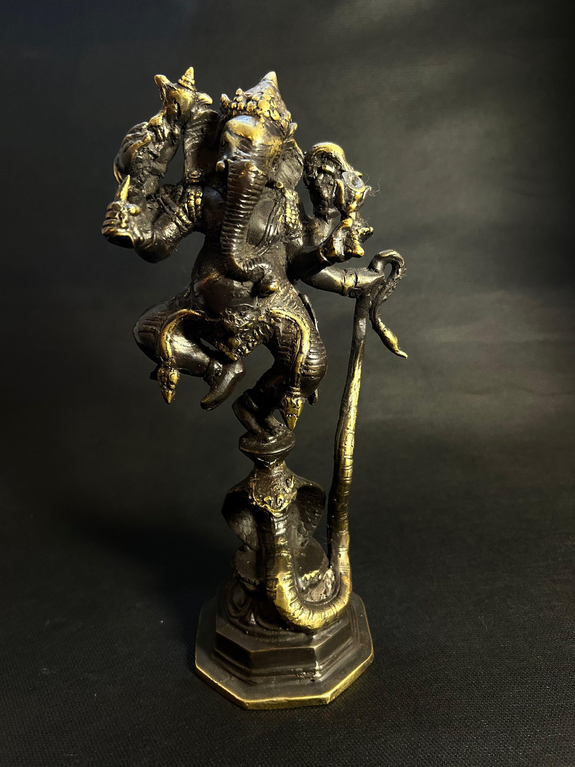 Dancing Divinity: The Ganesha Triumph Statue - Gaba Tea House