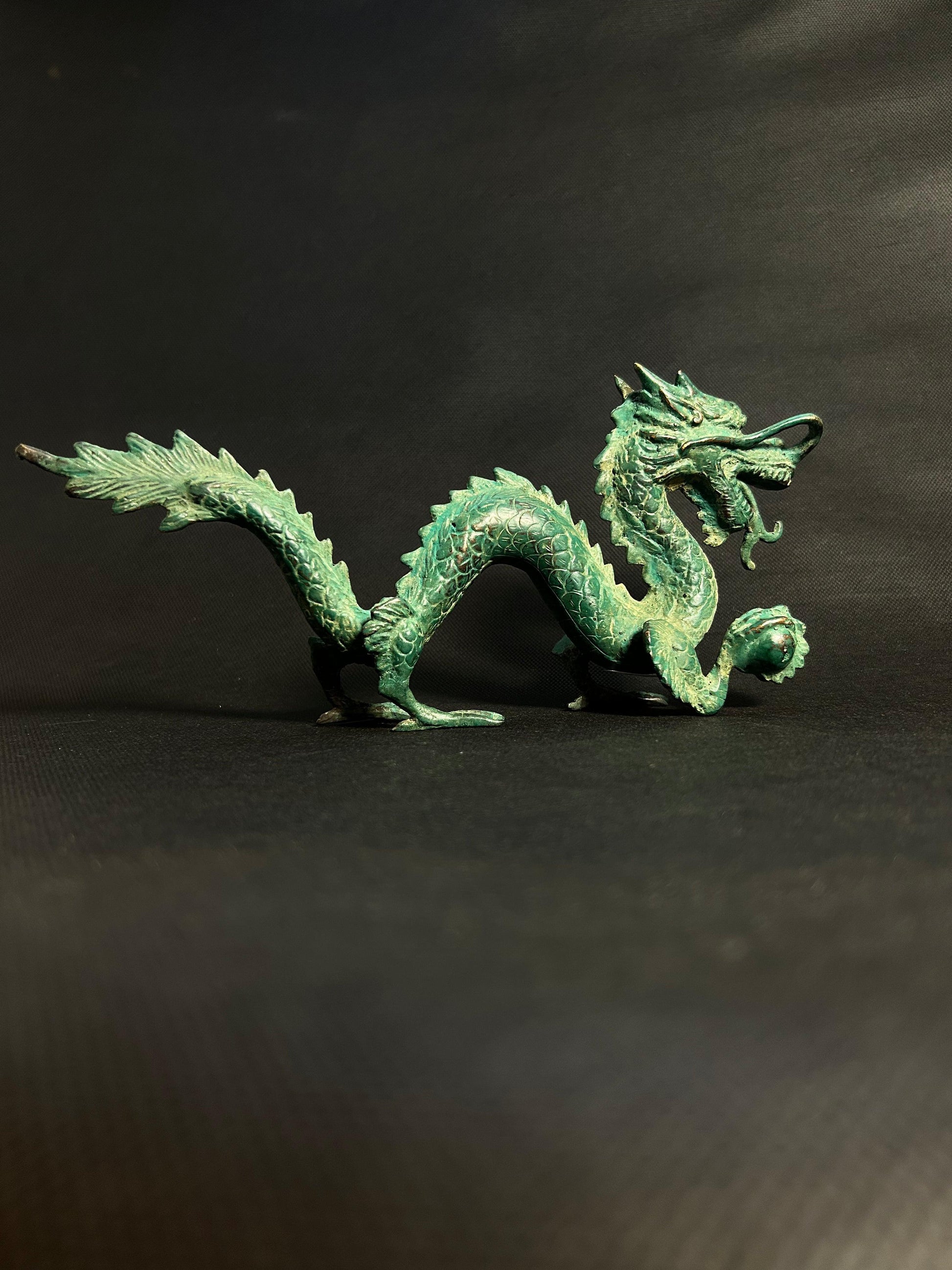 Imperial Jade Dragon Figurine - Gaba Tea House