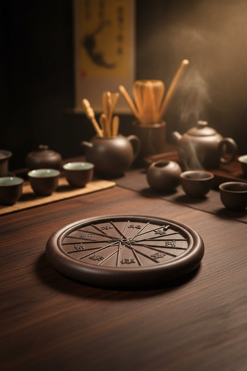 Mini clay ash catcher with multi-bore metal center for various incense sticks