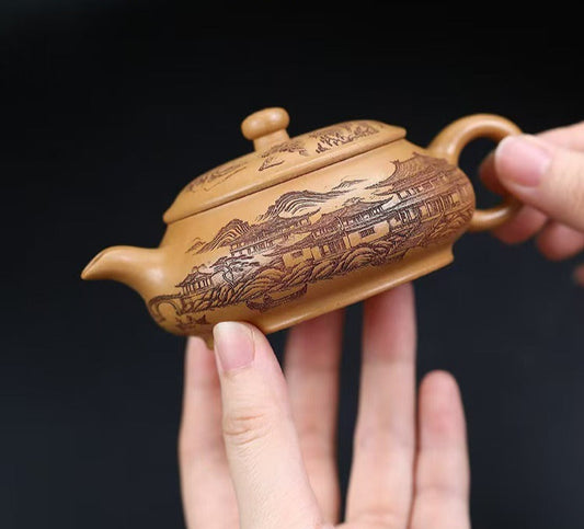 Dragon Pavilion — Yixing Teapot with Engraving, 100 ml