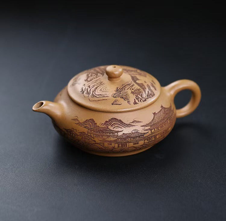 Dragon Pavilion — Yixing Teapot with Engraving, 100 ml