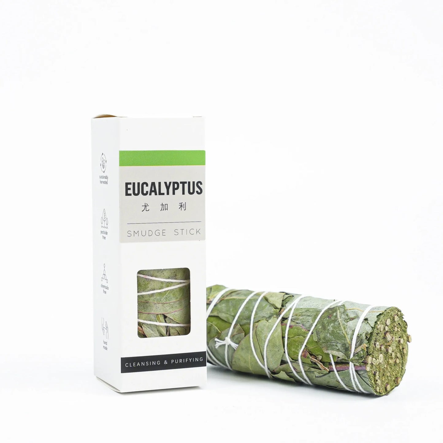 Natural eucalyptus incense bundles for meditation and purification