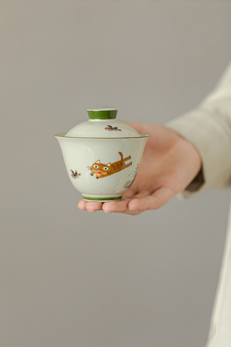 Moji Lu Qingde Cat Star  – Secret Blue Ceramic Tea Gaiwan Gongfu Tea Set